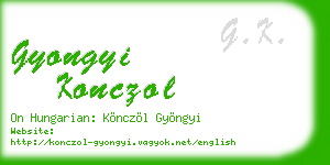 gyongyi konczol business card